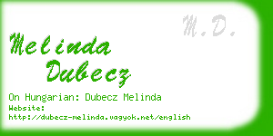melinda dubecz business card